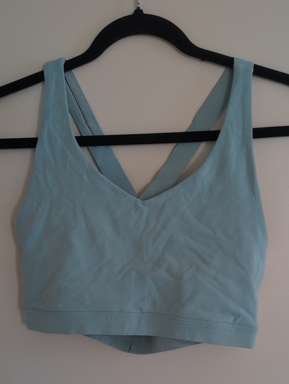Prana Light Blue V-Neck Sports Bralette